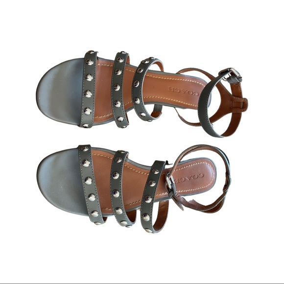 Coach Sandals- Grey Size 9.5 Worn once - Picture 4 of 4